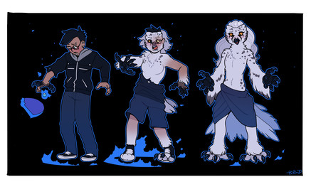 anthro base_one_layout basic_sequence beak black_background border bottomwear breasts breasts_shrinking clothed clothing ear_piercing facial_piercing feathers female ftm_transformation gender_transformation human_to_anthro linear_sequence lip_piercing looking_down male one_row_layout pants piercing simple_background solo species_transformation standing surprised three_frame_image three_frame_sequence topless transformation transformation_sequence white_border yellow_sclera blackshirtboy elidyr gabe_(onom) avian bird human mammal owl 2020 absurd_res hi_res sequence