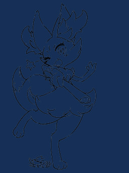 3_fingers 3_toes ambiguous_gender anthro arm_tuft biped black_line_art blush eyelashes facial_tuft featureless_crotch feet fingers flat_chested flesh_fang fur holding_object nude nude_ambiguous nude_anthro on_one_leg one_eye_closed open_mouth shoulder_tuft simple_background smile solo standing stick tail toes transparent_background tuft cotora nintendo pokemon braixen generation_6_pokemon pokemon_(species) 2020 3:4 alpha_channel black_and_white dated digital_drawing_(artwork) digital_media_(artwork) hi_res monochrome signature