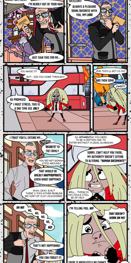 black_clothing black_jacket black_topwear clothing dialogue duo elderly_male eyewear fingerless_gloves glasses gloves green_eyes grey_hair hair handwear holding_card jacket light_body light_skin male red_clothing red_jacket red_topwear speech_bubble text topwear redundantmodule 101_dalmatian_street 101_dalmatians disney alfred_bright hunter_de_vil lord_nincompoop human mammal absurd_res comic english_text hi_res
