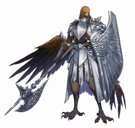 4_toes avian_feet barefoot beak claws feathers feet halberd male melee_weapon polearm shield simple_background solo standing talons toe_claws toes weapon white_background wings biteaddict elden_ring elden_ring_nightreign fromsoftware guardian_(nightreign) accipitrid accipitriform avian bird absurd_res hi_res