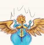 abs angry anthro anthrofied big_breasts blue_clothing bodysuit bouncing_breasts breast_squish breastless_clothing breasts clothing dialogue ears_down exposed_breasts eyelashes feathered_wings feathers female fingers flight_suit glistening glistening_clothing hair latex motion_lines nipples nude orange_hair pivoted_ears prank skinsuit solo squish teeth tight_clothing wardrobe_malfunction wide_hipped_female wide_hips wings wonderbolts_uniform yellow_wings zipper skuttz friendship_is_magic hasbro my_little_pony mythology spitfire_(mlp) wonderbolts_(mlp) equid equine mammal mythological_creature mythological_equine pegasus animated no_sound short_playtime webm