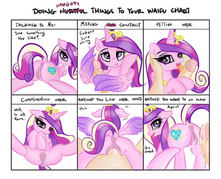 anatomically_correct anatomically_correct_genitalia anatomically_correct_vulva animal_genitalia animal_vulva anus bestiality bodily_fluids butt chart cum cum_in_vagina cum_inside cum_on_penis cutie_mark dock_(anatomy) duo equine_genitalia equine_vulva erection faceless_character faceless_male feathered_wings feathers female female_focus feral genital_fluids genitals half-closed_eyes happy horn human_on_feral humanoid_genitalia humanoid_penis interspecies inviting licking looking_at_viewer looking_pleasured male male/female male_penetrating narrowed_eyes naughty_face on_bottom on_top oral penetration penile penis penis_lick petting pink_body pink_feathers presenting presenting_hindquarters puffy_anus reverse_cowgirl_position seductive sex simple_background smile solo_focus spread_wings tail text tongue tongue_out using_wings vaginal vulva white_background wingjob wings ophdesigner friendship_is_magic hasbro my_little_pony mythology waifu_chart princess_cadance_(mlp) equid equine human mammal mythological_creature mythological_equine winged_unicorn digital_media_(artwork) english_text meme multiple_scenes