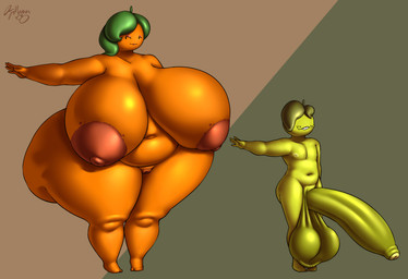 anthro balls big_balls big_breasts big_butt big_penis breasts butt duo female food foreskin fruit genitals green_body green_skin half-erect huge_balls huge_breasts huge_butt huge_penis humanoid_genitalia humanoid_penis hyper hyper_balls hyper_breasts hyper_butt hyper_genitalia hyper_penis leaf leaf_hair male mature_female nipples noseless nude orange_body penis plant plant_hair pseudo_hair simple_background size_difference slightly_chubby smile thick_thighs wide_hips toonyjuice albedo_(orangejuicemann) pip_(orangejuicemann) elemental_creature elemental_humanoid flora_fauna food_creature food_humanoid fruit_humanoid humanoid living_fruit plant_humanoid absurd_res hi_res father_(lore) mother_(lore) mother_and_father_(lore) parent_(lore)