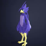 anthro beak blue_body blue_feathers digitigrade feather_tuft feathered_crest feathers feet green_eyes head_crest male multicolored_body smile solo spinning standing tail tail_feathers talons toes tuft two_tone_body vrchat_model winged_arms wings yellow_beak albazcythe vrchat zael_(aqreader) avian bird 1:1 2024 3d_(artwork) animated digital_media_(artwork) model_sheet no_sound short_playtime webm