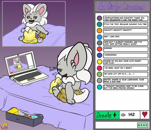 bodily_fluids clothing computer detailed_background diaper diaper_bulge electronics feces genital_fluids laptop male scatplay sitting soiled_diaper soiling solo text unclean_diaper urine used_diaper wet_diaper wetting yaking nintendo pokemon cinccino generation_5_pokemon pokemon_(species) 2019 english_text signature