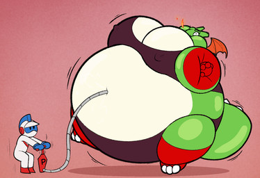 air_inflation air_pump anthro belly belly_expansion belly_inflation big_belly big_breasts big_tail body_inflation breast_expansion breasts duo expansion female hose hose_in_navel hose_inflation huge_belly huge_breasts huge_tail hyper hyper_belly hyper_breasts hyper_inflation hyper_tail immobile inflation male male/female navel_fetish navel_penetration penetration spherical_inflation tail tail_expansion jalpunny bandai_namco dig_dug mythology fyra_(dragonfron) taizo_hori dragon fygar human humanoid mammal mythological_creature mythological_scalie scalie 2025