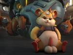 animal_genitalia anthro balls big_balls erection feet fur genitals male nude paws penis public solo weapon averyhyena blizzard_entertainment overwatch hammond_(overwatch) cricetid hamster mammal rodent 2018 3d_(artwork) 4:3 digital_media_(artwork) source_filmmaker_(artwork)