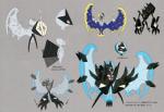 ambiguous_gender claws group solo_focus species_sheet text unknown_artist nintendo pokemon bat dawn_wings_necrozma generation_7_pokemon legendary_pokemon lunala mammal necrozma pokemon_(species) absurd_res concept_art digital_media_(artwork) hi_res japanese_text model_sheet official_art