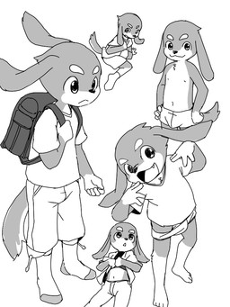 anthro backpack barefoot biped boxer_briefs bulge chest_tuft clothed clothing countershading cute_fangs fangs feet floppy_ears footwear front_view gesture high-angle_view kemono legwear looking_at_viewer low-angle_view lying male nipples on_side open_clothing open_mouth open_shirt open_topwear partially_clothed randoseru shirt short shota simple_background smile socks solo standing teeth topless topwear tuft underwear underwear_down undressing white_background young young_anthro young_male manmosu_marimo tteyuu canid canine canis dobermann domestic_dog mammal pinscher 2015 3:4 digital_drawing_(artwork) digital_media_(artwork) greyscale monochrome multiple_images sketch_page