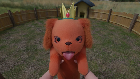 brown_body brown_eyes brown_fur crown duo female feral food fur grass headgear holding_another hot_dog looking_at_viewer orange_ears plant quadruped tongue tongue_out doublestuffed adventure_time cartoon_network hot_dog_princess human mammal 16:9 3d_(artwork) blender_(artwork) digital_media_(artwork) hi_res widescreen
