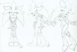 anthro blush breasts butt chest_tuft clothing crossgender featureless_breasts featureless_crotch female footwear gloves handwear shoes solo tuft shilumi sega sonic_the_hedgehog_(series) silver_the_hedgehog eulipotyphlan hedgehog mammal 2010 monochrome traditional_media_(artwork)