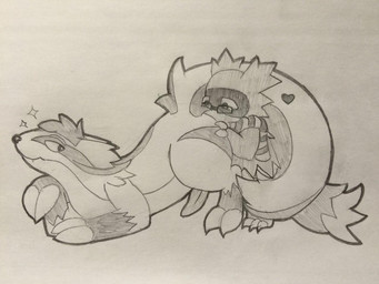 anal butt claws duo erection eyewear feral feral_on_feral genitals glasses heart_symbol male male/male oral penis rimming scarf sex size_difference tapering_penis graedius_(artist) nintendo pokemon graedius_(linoone) generation_3_pokemon linoone pokemon_(species) zigzagoon 4:3 graphite_(artwork) monochrome traditional_media_(artwork)