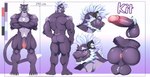 4_toes abs anthro anus areola back_muscles backsack ball_tuft balls barazoku biceps big_balls big_muscles big_penis biped butt circumcised claws erection facial_piercing feet flaccid genitals glans humanoid_genitalia humanoid_penis male male_anthro muscular muscular_anthro muscular_male nipples nose_piercing nose_ring open_mouth pecs penis perineum piercing plantigrade pose pubes quads ring_piercing septum_piercing septum_ring solo tail toe_claws toes tuft vein veiny_muscles veiny_penis itann felid mammal absurd_res headshot_portrait hi_res model_sheet portrait sketch