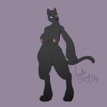 anthro areola big_breasts biped black_body black_fur breasts digitigrade female fur genitals navel nipples pussy solo standing yellow_eyes acethebigbadwolf felid mammal pantherine 1:1 absurd_res digital_media_(artwork) hi_res