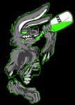 alcohol anthro beverage bone bottle buckteeth container damage drunk fangs front_view fur long_ears male open_mouth pose sharp_teeth skeleton smile solo substance_intoxication teeth madlag demon lagomorph leporid mammal rabbit 2019 alpha_channel digital_drawing_(artwork) digital_media_(artwork) hi_res signature