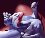 animal_genitalia bodily_fluids feet feral genital_slit genitals hyper hyper_genitalia licking long_neck male musk notched_wings open_mouth open_mouth_request pawpads paws penis saliva solo spread_toes spreading toes tongue white_body wings mythology nintendo pokemon dragon generation_2_pokemon legendary_pokemon lugia mythological_creature mythological_scalie pokemon_(species) scalie hi_res