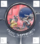 absurd_res alfa_quinto_(artist) avian bird chloe_wehn colored_sketch corvid eldrick_pica hi_res lagomorph leporid magpie_(corvid) male mammal oscine passerine rabbit sketch submarine titanic vehicle watercraft