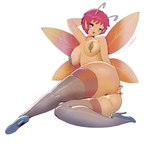 biped breasts butt clothing eyelashes female footwear hair high_heels legwear looking_at_viewer not_furry open_mouth pupils shoes smile solo thick_thighs thigh_highs fullmontis bondage_fairies fairy humanoid hi_res