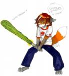 anthro food male pickle_(food) solo monoth canid canine fox mammal 2007