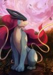 ambiguous_gender feet feral frown hair long_hair looking_away nude outside sitting solo haychel nintendo pokemon canid canine generation_2_pokemon legendary_pokemon mammal pokemon_(species) suicune 2014 digital_media_(artwork) hi_res