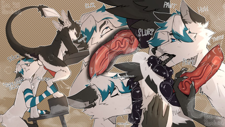 3_toes 4_ears 5_fingers anal anal_fluids anal_penetration animal_genitalia animal_penis anthro anus armwear armwear_only belly bent_legs bent_over big_anus big_belly big_penis big_tail big_vulva black_anus black_body black_feathers black_fur black_nose black_penis black_sclera black_toe_claws black_tongue black_vulva blue_eyes blue_hair blue_markings bodily_fluids body_worship breath butt butt_focus butt_worship canine_genitalia canine_penis chair chest_tuft claws clothing cloud_emanata countershading cutaway deep_rimming deep_throat digitigrade dominant dominant_anthro dominant_intersex dominant_maleherm dripping duo egg egg_in_mouth egg_insertion emanata erection eye_roll eyebrows eyes_closed fangs feathered_wings feathers feet fellatio fingerless_gloves fingers fluffy fucked_silly fur furniture genital_fluids genital_focus genital_worship genitals gloves hair handwear holding_another's_knot holding_another's_penis holding_knot holding_penis huge_anus huge_penis hyper hyper_anus hyper_genitalia internal intersex intersex/male intersex_penetrated intravaginal_penis kneeling knot knot_grab knot_root knot_root_grab knotted_penis knotting leaking_precum leg_grab licking long_tail looking_pleasured low-angle_view male male_penetrating maleherm maleherm/male maleherm_penetrated markings messy mostly_nude motion_lines multi_ear neck_bulge nude object_ingestion open_mouth oral oral_knotting oral_penetration outline oviposition panel_overlap panting pattern_armwear pattern_background pattern_clothing penetration penile penile_penetration penis penis_focus penis_worship precum precum_drip precum_string pregnant pregnant_anthro pregnant_intersex pregnant_maleherm purple_eyes raised_tail rimming saliva saliva_drip saliva_on_anus saliva_on_face saliva_on_penis saliva_on_tongue saliva_string service servicing_from_below sex side_view simple_background slurping snout_fuck standing steaming step_pose stretched_anus striped_armwear striped_clothing stripes submissive submissive_male sucking swallowing swallowing_eggs table tail tears teeth text throbbing throbbing_penis toes tongue tongue_out tongue_penetration translucent tuft tufted_fur underfluffies vaginal vaginal_fluids vaginal_penetration vein veiny_penis vulva white_body white_feathers white_fur winged_arms wings worship keesandwich avocado_mildvey fyr_(fenrir784) avali avian bird canid canine mammal 16:9 2025 absurd_res colored dated digital_drawing_(artwork) digital_media_(artwork) english_text hi_res multiple_scenes sequence shaded signature sketch_page widescreen