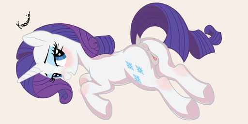 animal_genitalia anus bedroom_eyes blush clitoris equine_anus female feral genitals hair hooves horn narrowed_eyes on_model puffy_anus purple_hair seductive simple_background smile solo white_body kasumin_(artist) friendship_is_magic hasbro my_little_pony mythology rarity_(mlp) equid equine horse mammal mythological_creature mythological_equine pony unicorn 2:1 absurd_res hi_res