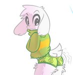 anthro briefs butt clothed clothing fluffy green_briefs green_clothing green_underwear looking_back male partially_clothed pattern_briefs pattern_clothing pattern_underwear pose print_briefs print_clothing print_underwear smile solo underwear young young_anthro galo undertale undertale_(series) asriel_dreemurr boss_monster_(undertale) bovid caprine goat mammal 2021 colored digital_media_(artwork) pinup shaded