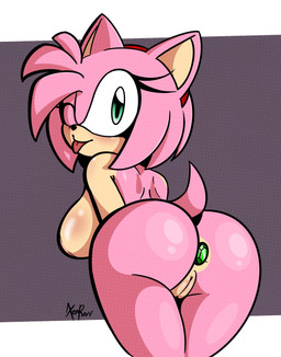 accessory anal anal_penetration anthro anus areola big_breasts big_butt black_nose blush breasts butt buttplug buttplug_in_ass buttplug_insertion eyelashes female fur genitals green_eyes hair hair_accessory hairband head_tuft looking_at_viewer looking_back looking_back_at_viewer nude object_in_ass one_eye_closed penetration pink_areola pink_body pink_fur pink_hair plug_(sex_toy) plug_insertion purple_background sex_toy sex_toy_in_ass sex_toy_insertion short_hair simple_background solo tan_body tan_fur thick_thighs tongue tongue_out tuft vulva white_background wide_hips wink winking_at_viewer xenrevv sega sonic_the_hedgehog_(series) amy_rose eulipotyphlan hedgehog mammal hi_res