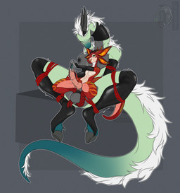 anthro anthro_on_anthro areola balls biped breasts claws clothed clothed_anthro clothed_gynomorph clothed_intersex clothing duo erection feet fur genitals gynomorph gynomorph/male hair hooves intersex intersex/male male nipples nude nude_anthro nude_male penis simple_background smile tail toes urethral enrgydrinkeater mythology dragon mythological_creature mythological_scalie scalie 2026 digital_drawing_(artwork) digital_media_(artwork) hi_res
