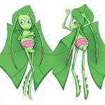 2_fingers ambiguous_gender antennae_(anatomy) anthro arthropod_abdomen bed biped black_eyes crossed_arms dakimakura dipstick_antennae exoskeleton featureless_feet feet fingers front_and_back front_view frown furniture green_antennae green_body green_exoskeleton leaf leaf_wings light long_antennae looking_at_butt looking_at_self looking_back lying multicolored_antennae multicolored_body multicolored_exoskeleton nude on_back on_bed on_front open_frown open_mouth pink_antennae pink_body pink_exoskeleton plant rear_view shadow simple_background solo spines toony two_tone_antennae two_tone_body two_tone_exoskeleton unusual_anatomy unusual_wings white_background wings cubemelon the_bug_pond kid_katydid arthropod elemental_creature flora_fauna insect katydid oblong-winged_katydid orthopterid 1:1 2014 dakimakura_design digital_drawing_(artwork) digital_media_(artwork) full-length_portrait hi_res lighting portrait
