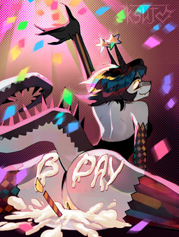 abstract_background anthro big_butt birthday birthday_cake birthday_candle black_clothing black_eyes black_hair blonde_hair bodysuit butt cake candle circus clothed clothing confetti covering cream_(food) cream_pie_(food) dessert dirty eyelashes female food food_fetish food_on_butt food_play genitals grey_body hair legwear looking_at_viewer messy multicolored_hair pastry performance pie pie_(food) pied plate sitting skinsuit solo spiked_tail spikes spikes_(anatomy) split_hair stockings tail tight_clothing topwear vulva yellow_vulva ksujo mythology dragon mythological_creature mythological_scalie scalie absurd_res hi_res