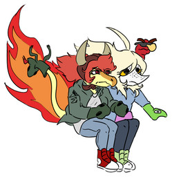 ahoge anthro black_eyes blonde_hair blue_clothing blue_hoodie blue_topwear bottomwear clothing denim denim_bottomwear denim_clothing eyelashes female fire footwear freckled_face freckles green_clothing green_footwear green_jacket green_shoes green_sneakers green_topwear grey_body grey_scales hair hand_puppet hoodie jacket jeans long_hair pants red_clothing red_eyes red_footwear red_hair red_shoes red_sneakers scales shoes simple_background sneakers snout solo topwear white_background yellow_body yellow_scales yellow_sclera jacket_ignites third-party_edit cavemanon_studios puppet_pals snoot_game judee schizo_chan_(snoot_game) compsognathid compsognathus dinosaur prehistoric_species reptile saurischian scalie theropod troodon troodontid 2024 color_edit colored digital_drawing_(artwork) digital_media_(artwork)