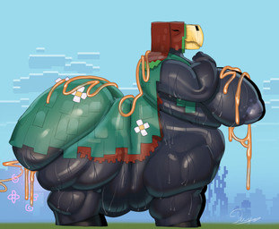 big_breasts big_butt bodily_fluids breasts butt cum cum_between_breasts cum_from_ass cum_in_ass cum_inside cum_on_back cum_on_breasts cum_on_butt cum_spurt female genital_fluids hanging_belly huge_breasts huge_butt hyper hyper_breasts hyper_butt overweight solo sweat unusual_bodily_fluids unusual_cum unusual_genital_fluids perotoart microsoft minecraft mojang xbox_game_studios sniffer_florist_(perotoart) sniffer_(minecraft) taur absurd_res hi_res