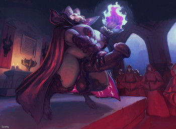 animal_genitalia animal_penis anthro areola ball_tuft balls barbell_piercing big_balls big_breasts big_penis black_body black_fur black_genitals black_penis bone breasts cape clothed clothing detailed_background equine_genitalia equine_penis erection fire fur genitals grey_body group gynomorph gynomorph_anthro holding_penis hooves horn huge_breasts huge_penis intersex intersex_anthro magic nipple_piercing nipples penis piercing pubes red_eyes robe skull skull_head solo_focus standing thick_thighs tuft vein veiny_penis tussamag bovid caprine caprine_demon demon goat goat_demon mammal monster detailed digital_media_(artwork) hi_res
