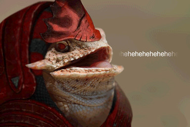 ambiguous_gender animated_gif anthro armor humor laugh red_eyes solo text tongue unknown_artist bioware electronic_arts laughing_lizard mass_effect urdnot_wrex alien krogan lizard reptile scalie 2d_animation animated english_text low_res meme motion_tweening short_playtime source_request