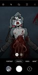 anthro blood blood_in_mouth blood_on_clothing blood_splatter bodily_fluids breasts clothed clothing death ear_piercing female flat_chested fur gore gore_focus guts hair intestines long_ears multicolored_body multicolored_fur nipple_piercing nipples nosebleed nude open_mouth organs phone_screen photo photographer piercing snuff solo tears teeth text tongue tongue_piercing two_tone_body two_tone_fur furmaestro helli_anne animal_humanoid humanoid lagomorph lagomorph_humanoid leporid mammal mammal_humanoid rabbit colored digital_media_(artwork) english_text hi_res portrait signature