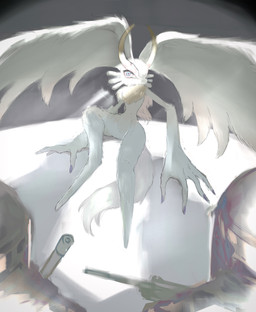 2_horns against_surface against_wall ambiguous_gender anthro assault_rifle biped chest_tuft colored_nails cornered digitigrade featureless_crotch fingernails fluffy fluffy_tail fur group gun head_wings horn huge_wings looking_at_another lying military military_clothing mouthless multicolored_body multicolored_eyes multicolored_fur nails neck_tuft nude_anthro on_back pink_eyes pupils purple_fingernails purple_nails ranged_weapon rifle sitting solo_focus spread_legs spreading tail tan_body tan_fur teal_body teal_eyes teal_fur tuft unusual_wing_placement weapon wings gemini_kirby kirby_(series) nintendo fecto_elfilis alien chinchilla chinchillid human mammal rodent starling_(kirby) absurd_res digital_drawing_(artwork) digital_media_(artwork) digital_painting_(artwork) hi_res painting_(artwork)