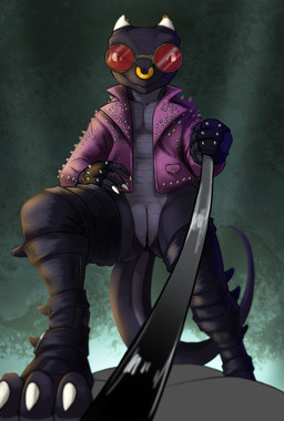 ambiguous_gender anthro black_body black_boots black_clothing black_footwear black_gloves black_handwear boots bottomless bottomless_anthro bottomless_female claws clothed clothing cocky confident_female dominatrix duo eyewear faceless_character facial_piercing female female/ambiguous female_focus fingerless_gloves first_person_view flat_chested footwear furgonomic_footwear furgonomic_piercing furgonomics genitals gloves green_background hand_on_leg hand_on_thigh handwear horn horn_jewelry horn_piercing innie_vulva jacket jewelry leash leashed_pov leather leather_clothing leather_jacket leather_topwear legwear looking_at_viewer looking_down looking_down_at_viewer mistress non-mammal_vulva nose_piercing pantsless piercing pink_clothing pink_jacket pink_topwear plump_labia presenting presenting_vulva septum_piercing shoes simple_background smile smug solo_focus spikes standing_on_another sunglasses tail thigh_boots thigh_highs topwear vulva flamespitter penelope_(teether) kobold scalie absurd_res hi_res