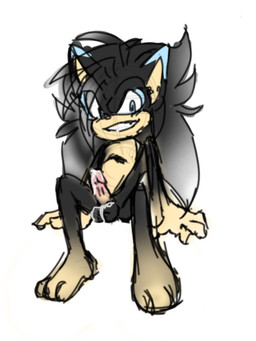 anthro balls big_eyes big_head biped bodily_fluids cum cum_on_balls cum_on_penis erection fur genital_fluids genitals gradient grey_body grey_fur humanoid_genitalia humanoid_penis looking_at_viewer male nude penis quills_(anatomy) simple_background sitting smile solo spread_legs spreading tan_body tan_fur toony white_background white_body white_fur kaiieto sega sonic_the_hedgehog_(series) fan_character pierce_the_hedgehog eulipotyphlan hedgehog mammal 3:4