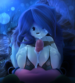 areola areola_slip beady_eyes big_breasts black_hair bodily_fluids bra breast_play breasts clothed clothing cum cum_in_mouth cum_inside cum_on_breasts cum_on_face duo erection faceless_character faceless_male fangs female first_person_view genital_fluids genitals grey_body grey_skin hair huge_breasts human_on_humanoid humanoid_genitalia humanoid_penis interspecies lingerie male night nipple_outline not_furry one_eye_closed open_mouth penis sex teeth titfuck titfuck_under_clothes underwear plantpenetrator adventure_time cartoon_network finn_the_human marceline_abadeer human humanoid mammal vampire hi_res