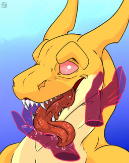 anthro blue_background bodily_fluids body_worship disembodied_hand duo ghost_hand licking male saliva simple_background solo_focus teeth tongue tongue_out yellow_body griseo mythology sol_the_raptor dragon ghost mythological_creature mythological_scalie reptile scalie spirit 2021 hi_res