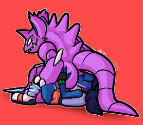 anal anthro anthro_on_anthro backsack balls big_butt big_dom_small_sub big_penis black_eyewear black_glasses blue_body blue_clothing blue_footwear blue_hair blue_inner_ear blue_scales blue_shirt blue_socks blue_tank_top blue_topwear blush bottomwear butt butt_grab claws clothing dominant dominant_anthro dominant_male erection eyewear fingerless_gloves footwear genitals glans glasses gloves green_clothing green_gloves green_handwear grin hair hand_on_butt handwear huge_penis humanoid_genitalia humanoid_penis larger_anthro larger_male long_hair looking_at_another looking_back looking_down male male/male male_on_bottom male_on_top nude on_bottom on_top oral penis pink_balls pink_glans pink_penis purple_body purple_scales red_bottomwear red_clothing red_footwear red_shoes red_skirt rimming scales sex sharp_teeth shirt shoes size_difference skirt smaller_anthro smaller_male smile socks submissive submissive_anthro submissive_male tail_on_head tank_top teeth topwear white_claws white_clothing white_footwear white_shoes ultilix nintendo pokemon ulti_(ultilix) generation_1_pokemon lizard nidoking pokemon_(species) reptile scalie 2025