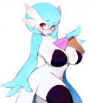 breasts clipboard clothed clothing eyewear female glasses holding_clipboard holding_object not_furry solo venusflower venusflowerart nintendo pokemon dr._voir fan_character gardevoir generation_3_pokemon pokemon_(species) shiny_pokemon absurd_res hi_res