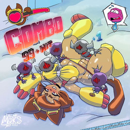 3_fingers 3_toes 4_fingers accessory anthro anthro_penetrated arm_armor arm_grab armor bangs big_breasts bikini bikini_bottom bikini_top black_nose blush bodily_fluids boots bouncing_breasts breast_grab breast_play breast_suck breastfeeding breastfeeding_during_sex breasts brown_body brown_eyebrows brown_hair brown_tail burgundy_eyes claws cleavage clitoris clothed clothing clothing_aside club_arms combo_meter cutaway erection eye_roll eyebrows eyes_closed eyewear eyewear_on_head fangs feet female female_penetrated fingers floating_head flying_sweatdrops footwear forced from_front_position furrowed_eyebrows gameplay_mechanics gang_rape gangbang gauntlets genital_fluids genitals glistening_thighs gloves glowing glowing_eyes goggles goggles_on_head greaves grey_armor group group_sex gui hair hand_on_breast handwear headgear health_bar heart_symbol helmet hip_grab hip_thrust horn horned_helmet larger_female leg_armor leg_grab logo looking_at_another looking_at_partner looking_down lying male male/female male_penetrating male_penetrating_female medium_breasts metal_armor midriff missionary_position moan music navel necktie number offscreen_character on_back open_:3 outside panties panties_aside penetration penile penile_penetration penis penis_in_vagina pinned pinned_to_ground plap_(sound) points purple_armor raised_arm raised_leg rape red_clothing red_footwear red_gloves red_handwear sabatons sand sex sex_game shoes short_hair size_difference skull_helmet smaller_male sound_effects speech_bubble sucking sweat sweatdrop swimwear tail teeth text thick_thighs thigh_grab thigh_squeeze throbbing throbbing_heart throbbing_text toes tongue triangle_nose two-piece_swimsuit underwear underwear_aside until_they_like_it vaginal vaginal_fluids vaginal_penetration vulva wet wet_penis whiskers wide_hips winged_helmet worried yellow_armor yellow_bikini yellow_boots yellow_clothing yellow_footwear yellow_gauntlets yellow_greaves yellow_sclera yellow_swimwear lordmaksmiks sound_warning gameoverse glitch_productions floaties_(gameoverse) gobbles_(gameoverse) kit_bodega dinosaur domestic_cat felid feline felis humanoid mammal prehistoric_species reptile saurischian scalie theropod 1:1 2026 animated artist_logo artist_name background_music cel_shading english_text full-length_portrait hi_res huge_filesize portrait shaded short_playtime sound video voice_acted watermark