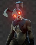 black_nose blue_ribbon bow_ribbon breasts brown_clothing clothing costume creepy eyelashes female floppy_ears front_view glowing glowing_eyes grey_arms grey_ears grey_head grey_legs looking_at_viewer red_sclera solo thick_thighs whiskers wrinkles_in_clothes luccabitn_(artist) luccabitn_(contributor) five_nights_at_freddy's scottgames vanny_(fnaf) human lagomorph leporid mammal rabbit 2025 3d_(artwork) alpha_channel blender_(artwork) colored digital_media_(artwork) english_description