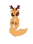 antlers anus arms_around_legs arms_bent brown_body brown_fur crossed_ankles digitigrade eyebrows female feral floating fluffy fluffy_tail forked_tongue fur genitals hands_on_legs hands_on_own_legs hands_on_own_thighs hands_on_thighs holding_both_legs holding_both_thighs holding_legs_up horn legs_up looking_at_viewer markings nude orange_body orange_fur pawpads paws perineum presenting presenting_anus presenting_pussy pussy simple_background solo tail tongue tongue_out white_background yellow_eyes aquest mrspanky mythology madrigal_(aquest) dragon flute_dragon furred_dragon furred_scalie mythological_creature mythological_scalie scalie 2015 2020 3:4 colored hi_res