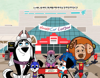 black_body black_ears black_fur blue_eyes blue_hair blue_mask collar excel female feral freckled_face freckles fur grey_body grey_fur group hair half-closed_eyes leg_markings london male markings medal narrowed_eyes pink_hair pink_inner_ear purple_collar socks_(marking) space_helmet spacesuit spots toony vehicle wagon white_hair white_spots unclescooter 101_dalmatian_street 101_dalmatians disney clayton_(babart101dal) dawkins_(101_dalmatians) deidra_(cartooncross) dylan_(101_dalmatians) fan_character hansel_(101_dalmatians) canid canine canis dalmatian domestic_cat domestic_dog felid feline felis husky mammal nordic_sled_dog spitz