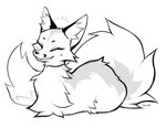 cheek_tuft eyes_closed facial_piercing facial_tuft fluffy fluffy_tail inner_ear_fluff piercing simple_background smile solo tail tuft white_background falvie the_fox_(falvie) canid canine fox mammal true_fox 2024 absurd_res digital_drawing_(artwork) digital_media_(artwork) hi_res monochrome signature