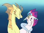 clenched_teeth duo female feral sharp_teeth teeth underwater water doodlemark sketch-shepherd equestria_girls european_mythology friendship_is_magic greek_mythology hasbro my_little_pony my_little_pony:_the_movie_(2017) mythology adagio_dazzle_(eg) queen_novo_(mlp) equid fish hippocampus mammal marine siren hi_res