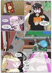 after_vore anthro belly big_belly big_breasts breasts electronics female female_pred group gun male overweight phone ranged_weapon speech_bubble text vore weapon fidchellvore ashe_(fidchellvore) canid canine canis coyote domestic_cat felid feline felis mammal 2024 comic